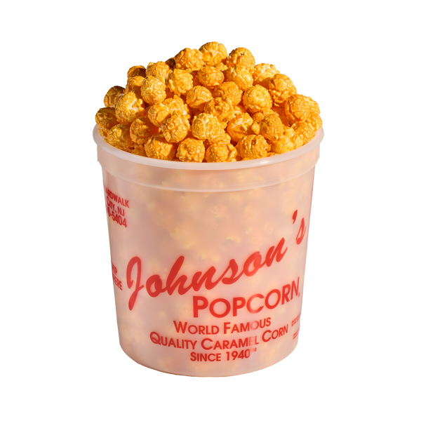 Johnson's Popcorn 10 oz. small tub of Cheddar Cheese popcorn