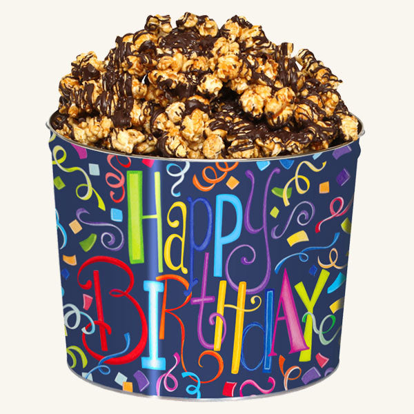 Johnson's Popcorn 2 Gallon Happy Birthday Tin