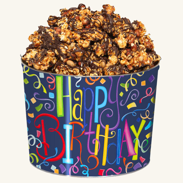 Johnson's Popcorn 2 Gallon Happy Birthday Tin
