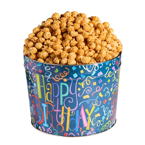 Johnson's Popcorn 2 Gallon Happy Birthday Tin