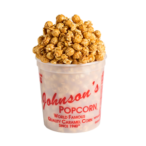 Johnson's Popcorn 10 oz. small tub of Caramel popcorn