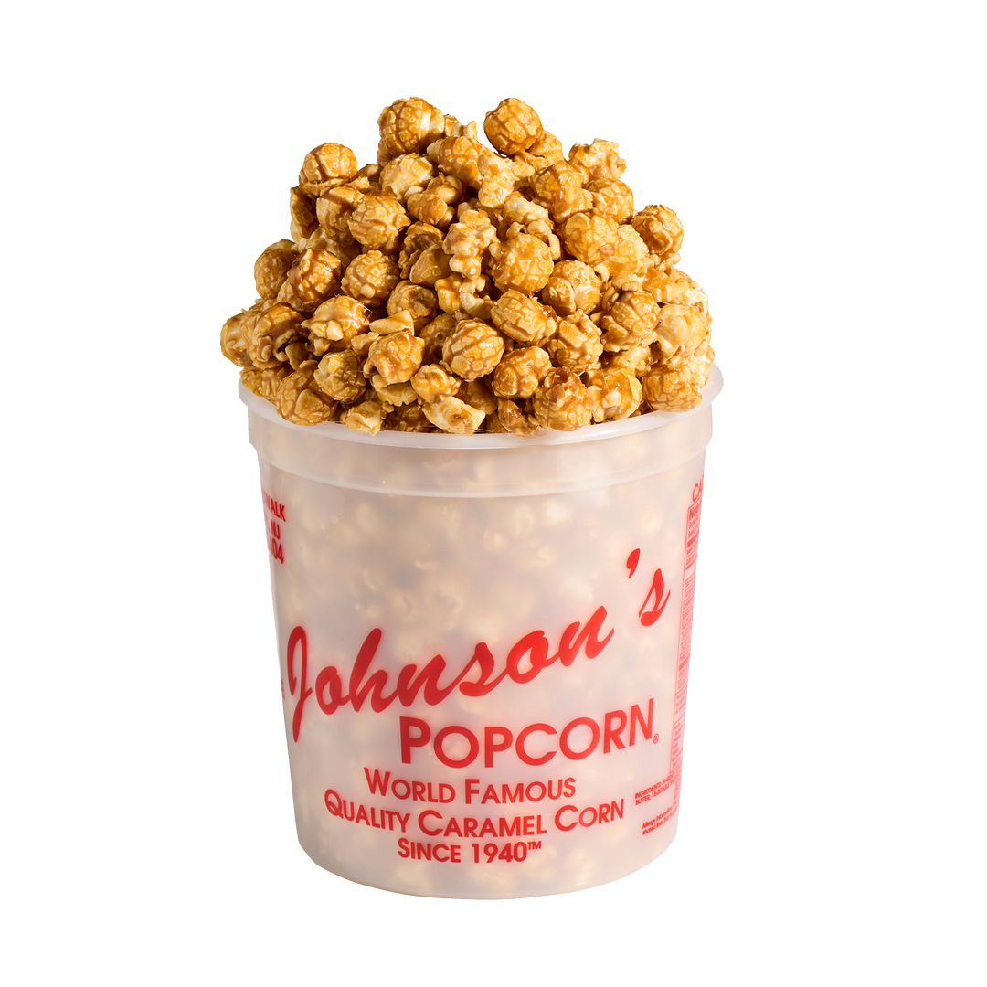 Johnson's Popcorn 10 oz. small tub of Caramel popcorn