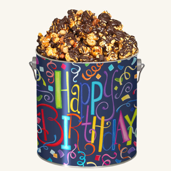 Johnson's Popcorn 1 Gallon Happy Birthday Tin